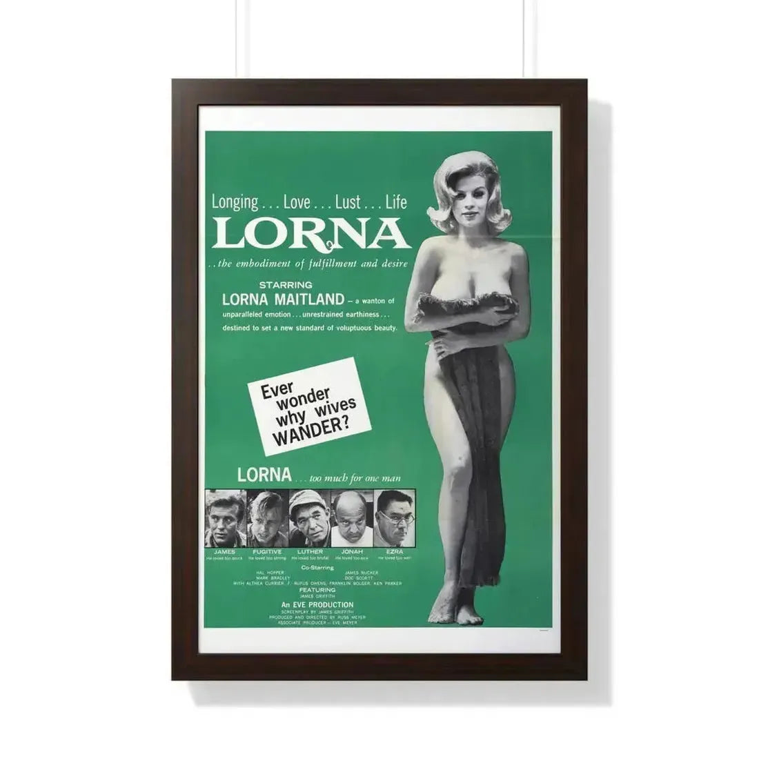 LORNA (2) 1964 - Framed Movie Poster 20" x 30" Walnut - The Sticker Space