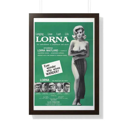 LORNA (2) 1964 - Framed Movie Poster 20" x 30" Walnut - The Sticker Space