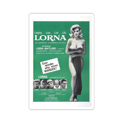 LORNA (2) 1964 Movie Poster - STICKER Vinyl Kiss-Cut Decal 3 Inch White - The Sticker Space