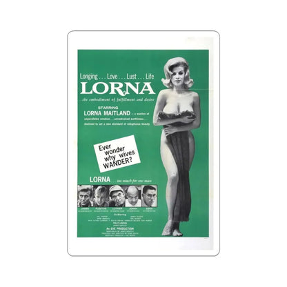 LORNA (2) 1964 Movie Poster - STICKER Vinyl Kiss-Cut Decal 4 Inch White - The Sticker Space