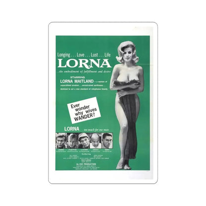 LORNA (2) 1964 Movie Poster - STICKER Vinyl Kiss-Cut Decal 6 Inch White - The Sticker Space
