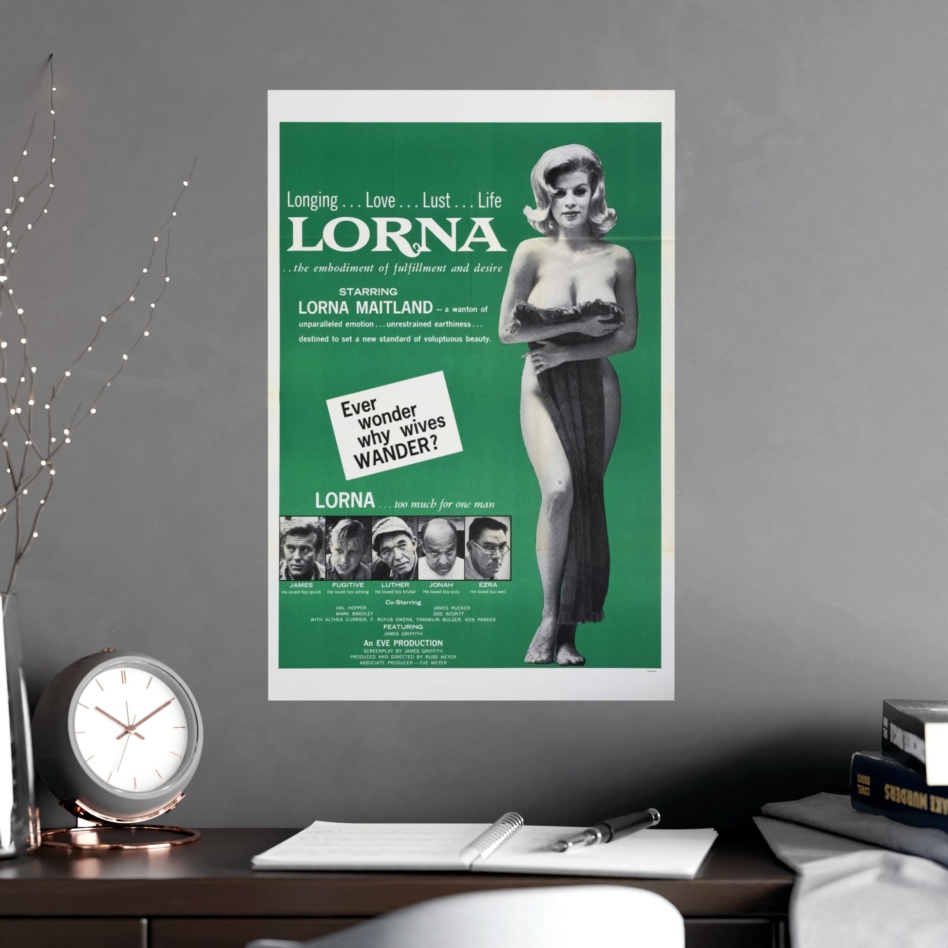 LORNA (2) 1964 - Paper Movie Poster-The Sticker Space