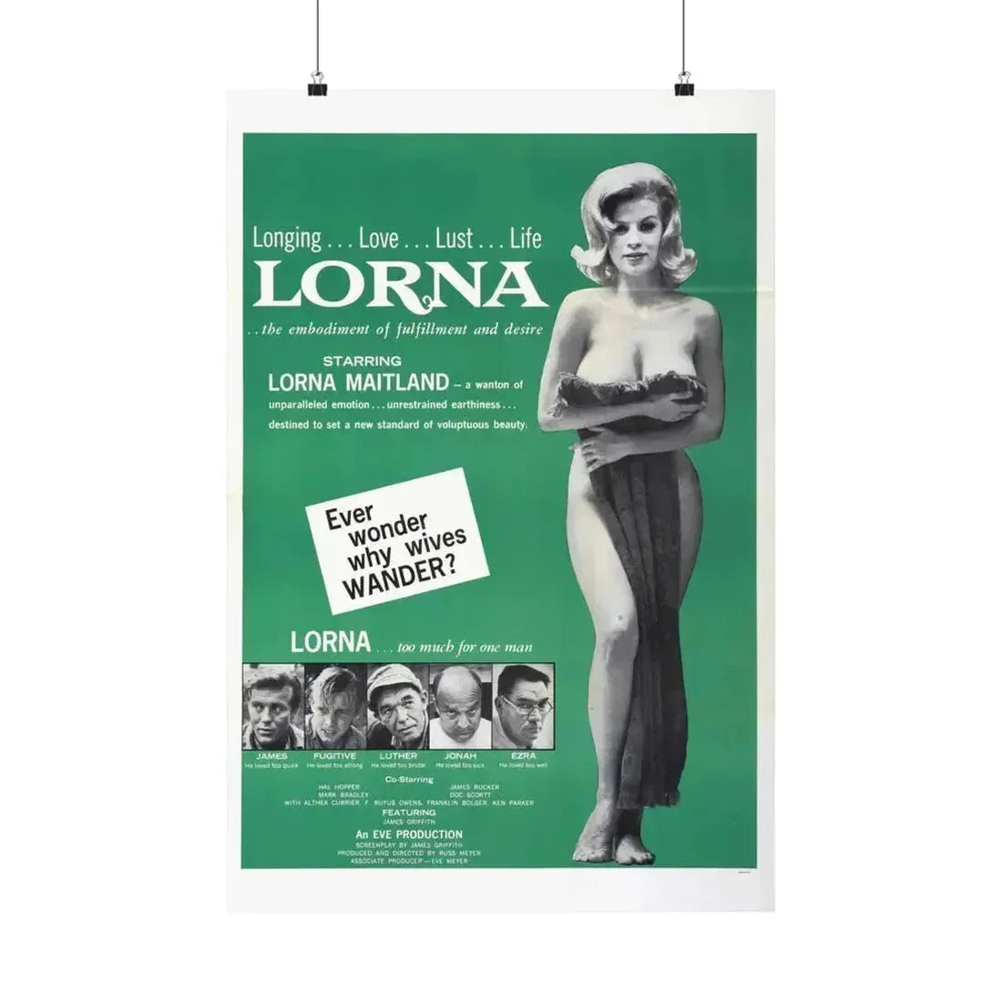 LORNA (2) 1964 - Paper Movie Poster 20″ x 30″ Matte - The Sticker Space