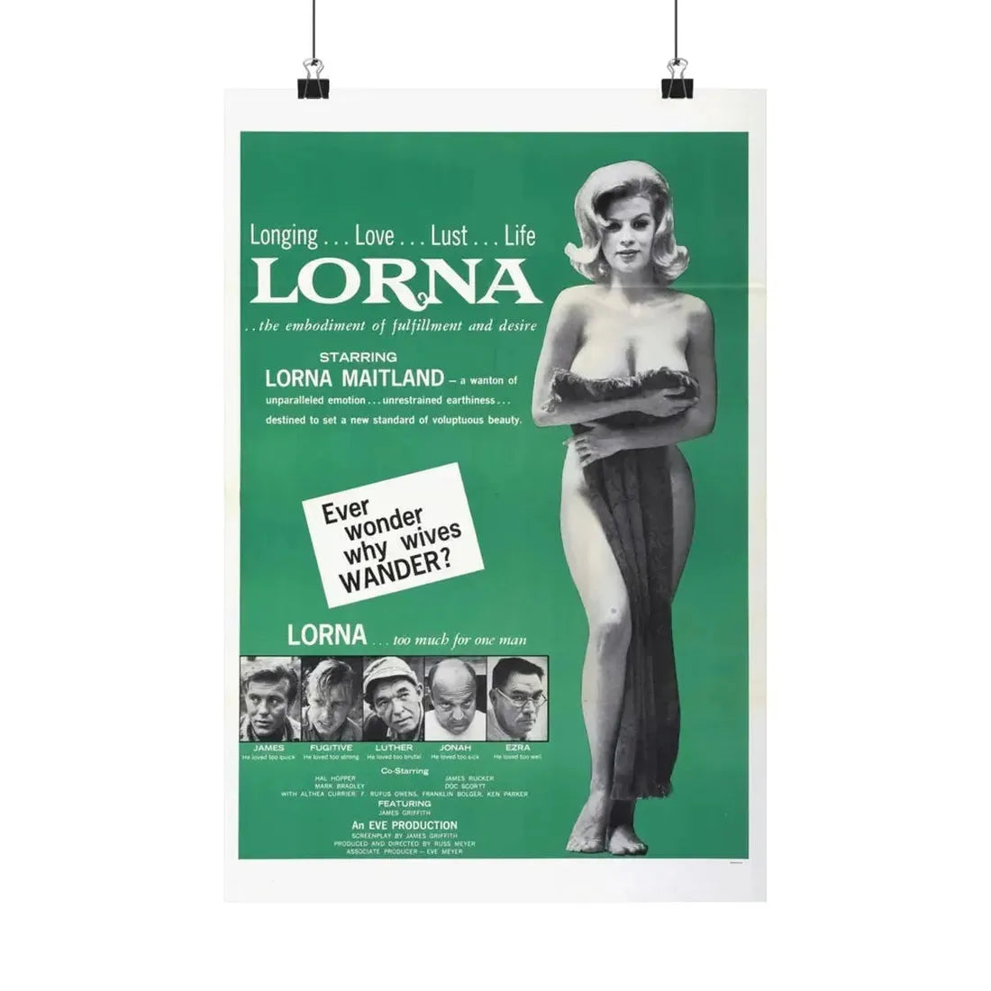 LORNA (2) 1964 - Paper Movie Poster - The Sticker Space