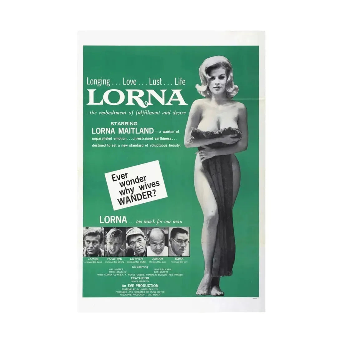LORNA (2) 1964 - Paper Movie Poster - The Sticker Space