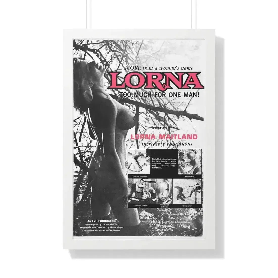 LORNA (3) 1964 - Framed Movie Poster 20" x 30" White - The Sticker Space