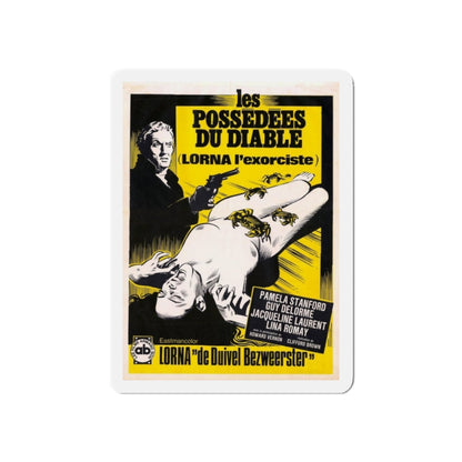 LORNA THE EXORCIST (BELGIAN) 1974 Movie Poster - Refrigerator Magnet-3" x 3"-The Sticker Space