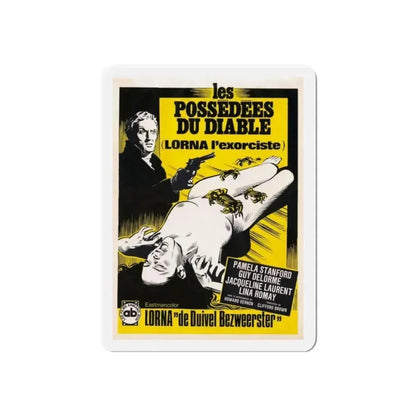 LORNA THE EXORCIST (BELGIAN) 1974 Movie Poster - Refrigerator Magnet 4 Inch Die-Cut - The Sticker Space