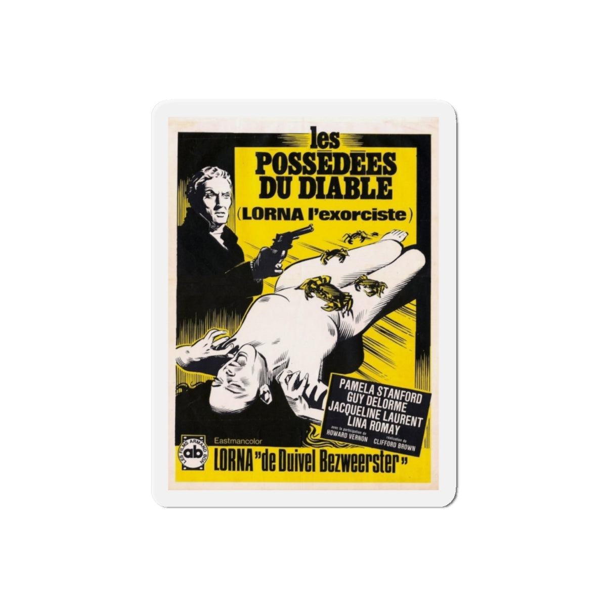 LORNA THE EXORCIST (BELGIAN) 1974 Movie Poster - Refrigerator Magnet-6 Inch-The Sticker Space