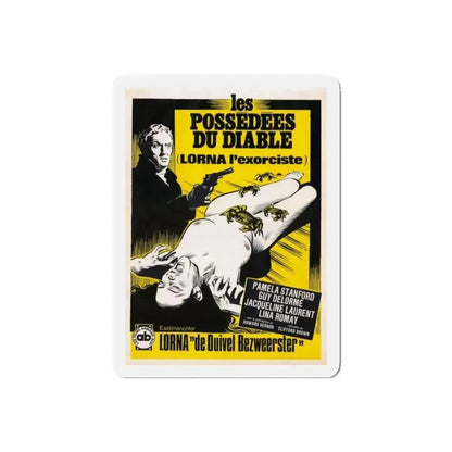 LORNA THE EXORCIST (BELGIAN) 1974 Movie Poster - Refrigerator Magnet 6 Inch Die-Cut - The Sticker Space