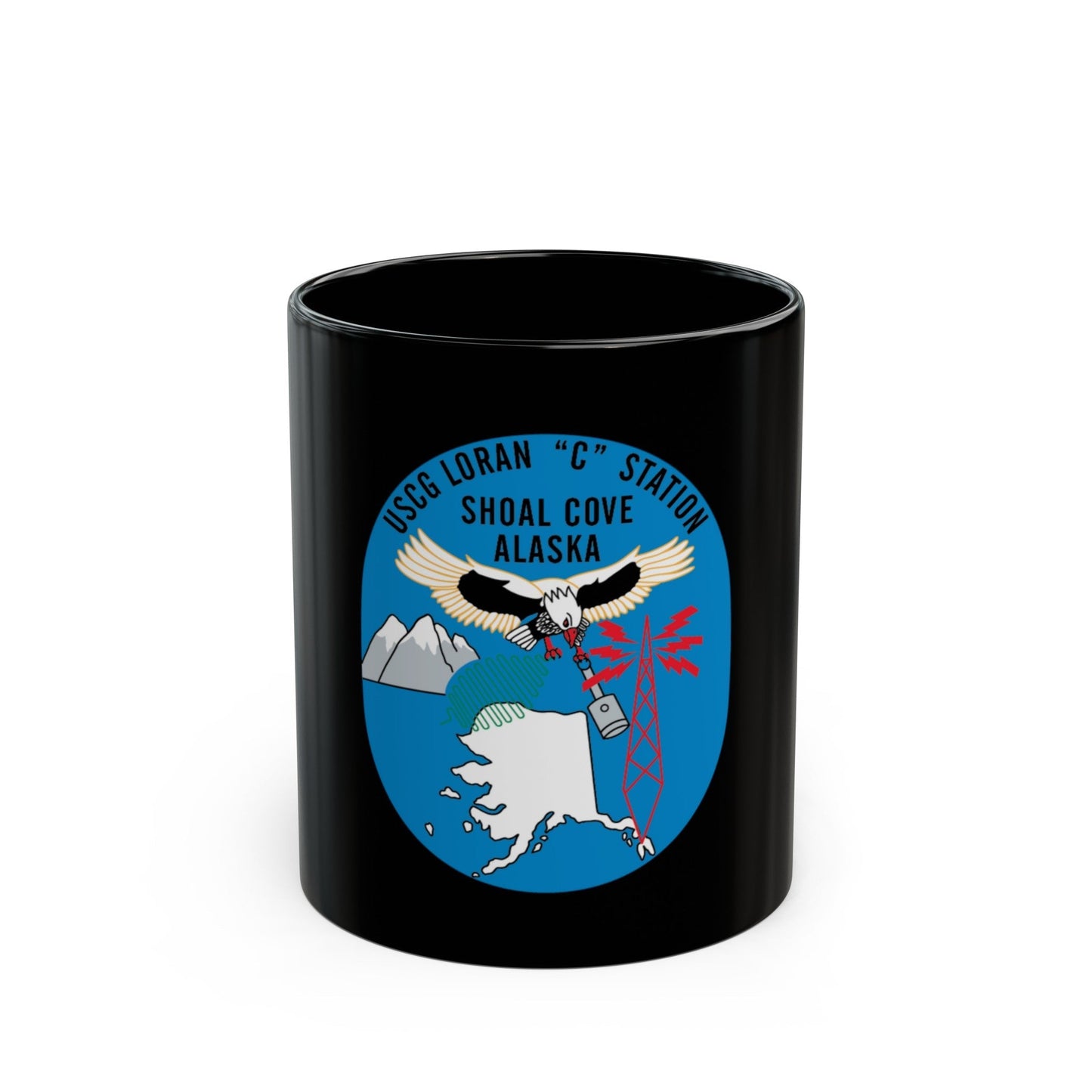 LORSTA Shoal Cove (U.S. Coast Guard) Black Coffee Mug-11oz-The Sticker Space