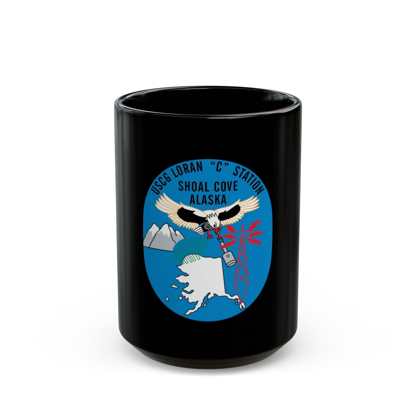 LORSTA Shoal Cove (U.S. Coast Guard) Black Coffee Mug-15oz-The Sticker Space