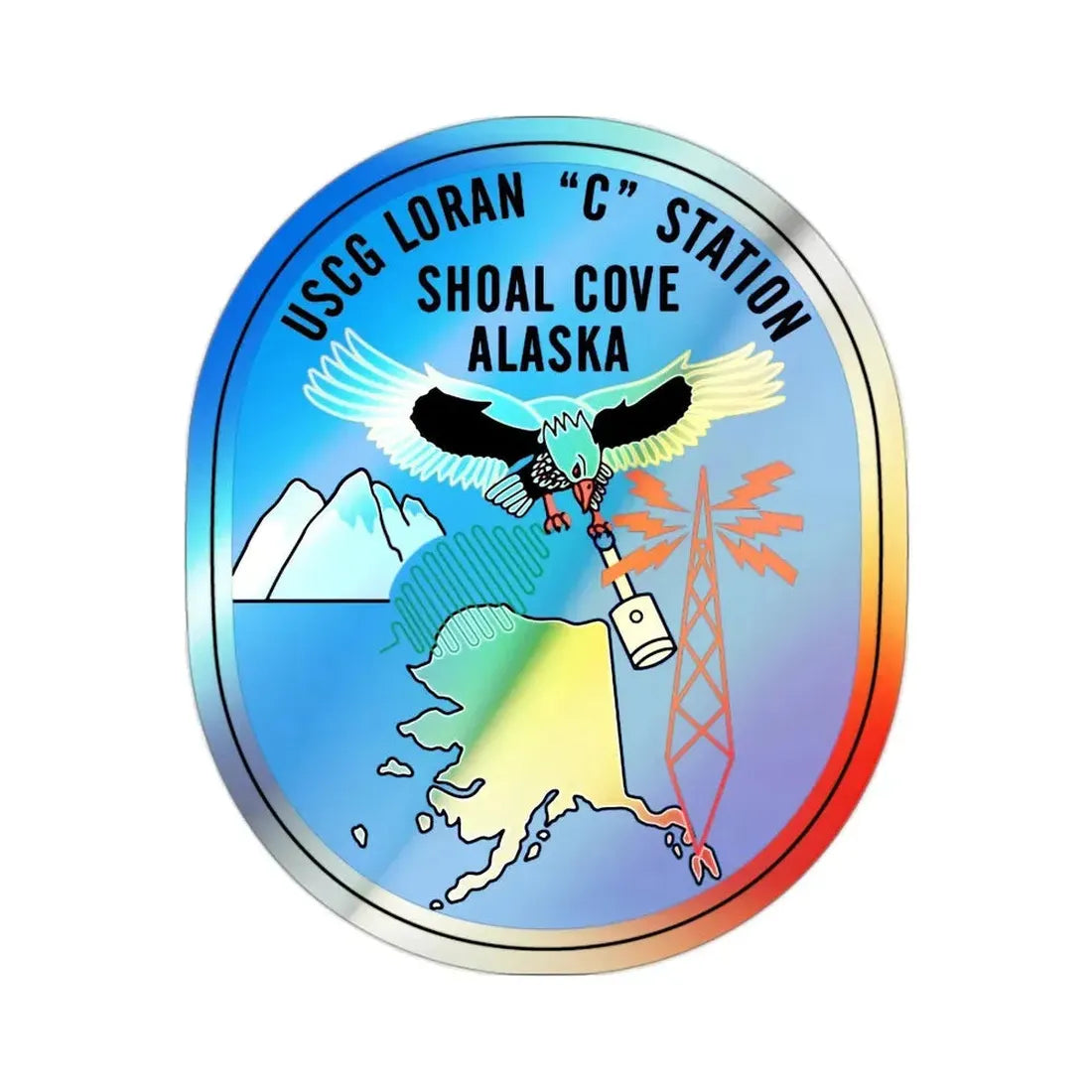 LORSTA Shoal Cove (U.S. Coast Guard) Holographic STICKER Die-Cut Vinyl Decal 2 Inch Holographic - The Sticker Space