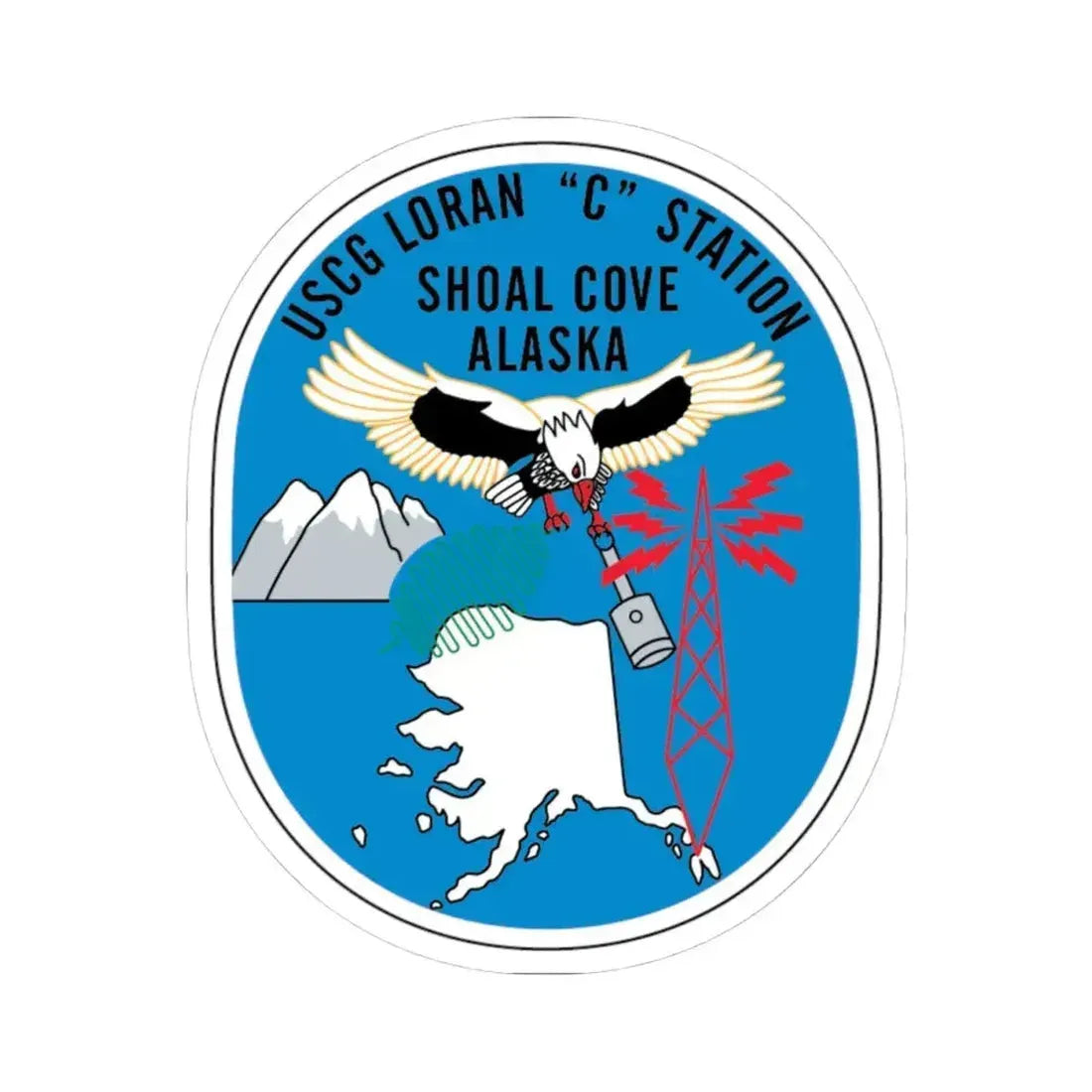 LORSTA Shoal Cove (U.S. Coast Guard) STICKER Vinyl Kiss-Cut Decal 4 Inch White - The Sticker Space
