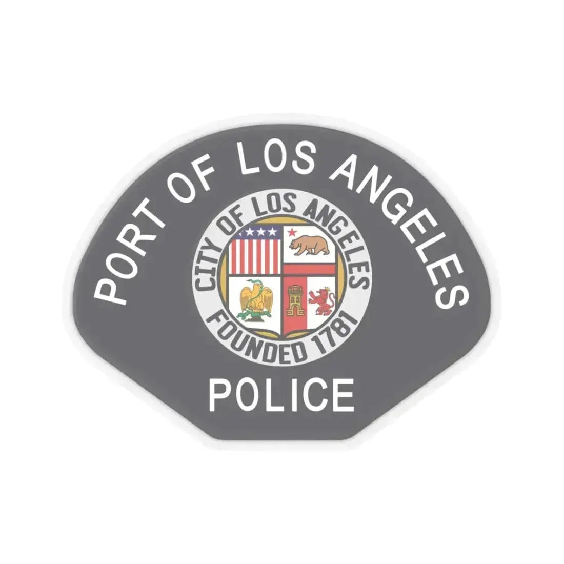Los Angeles Port Police - STICKER Vinyl Kiss-Cut Decal 4 Inch Transparent - The Sticker Space