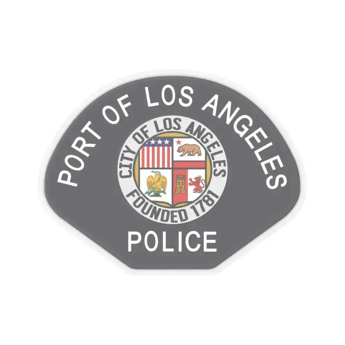 Los Angeles Port Police - STICKER Vinyl Kiss-Cut Decal 6 Inch Transparent - The Sticker Space