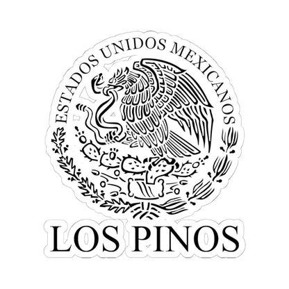 Los Pinos Mexican Seal (Mexico) (Coat of Arms) STICKER Vinyl Kiss-Cut Decal 6 Inch White - The Sticker Space