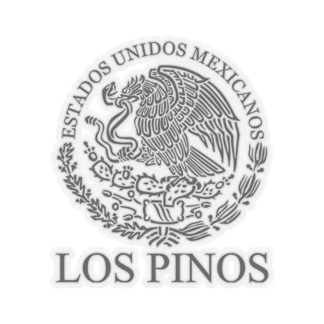 Los Pinos Mexican Seal (Mexico) STICKER Vinyl Kiss-Cut Decal 4 Inch Transparent - The Sticker Space