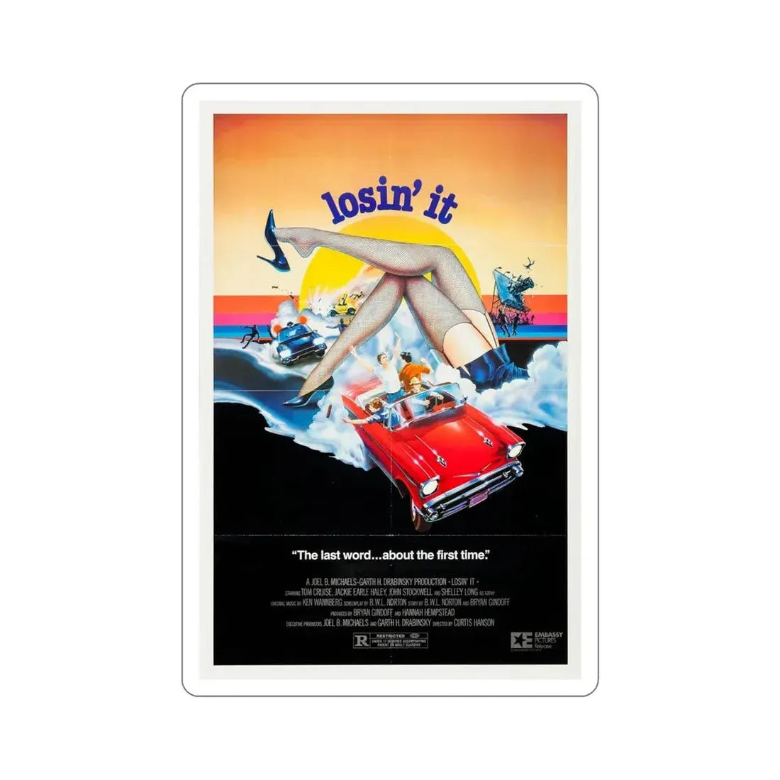 Losin' it 1983 Movie Poster STICKER Vinyl Die-Cut Decal 6 Inch - The Sticker Space