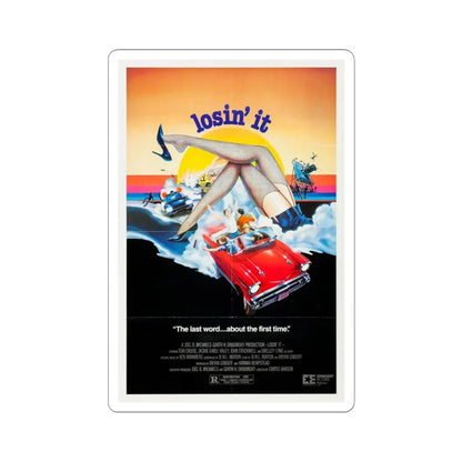 Losin' it 1983 Movie Poster - STICKER Vinyl Kiss-Cut Decal 3 Inch White - The Sticker Space