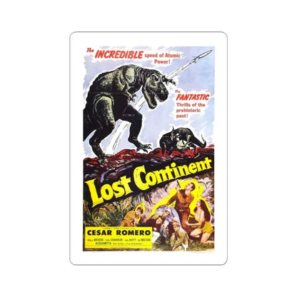 LOST CONTINENT 1951 Movie Poster - STICKER Vinyl Kiss-Cut Decal 3 Inch White - The Sticker Space