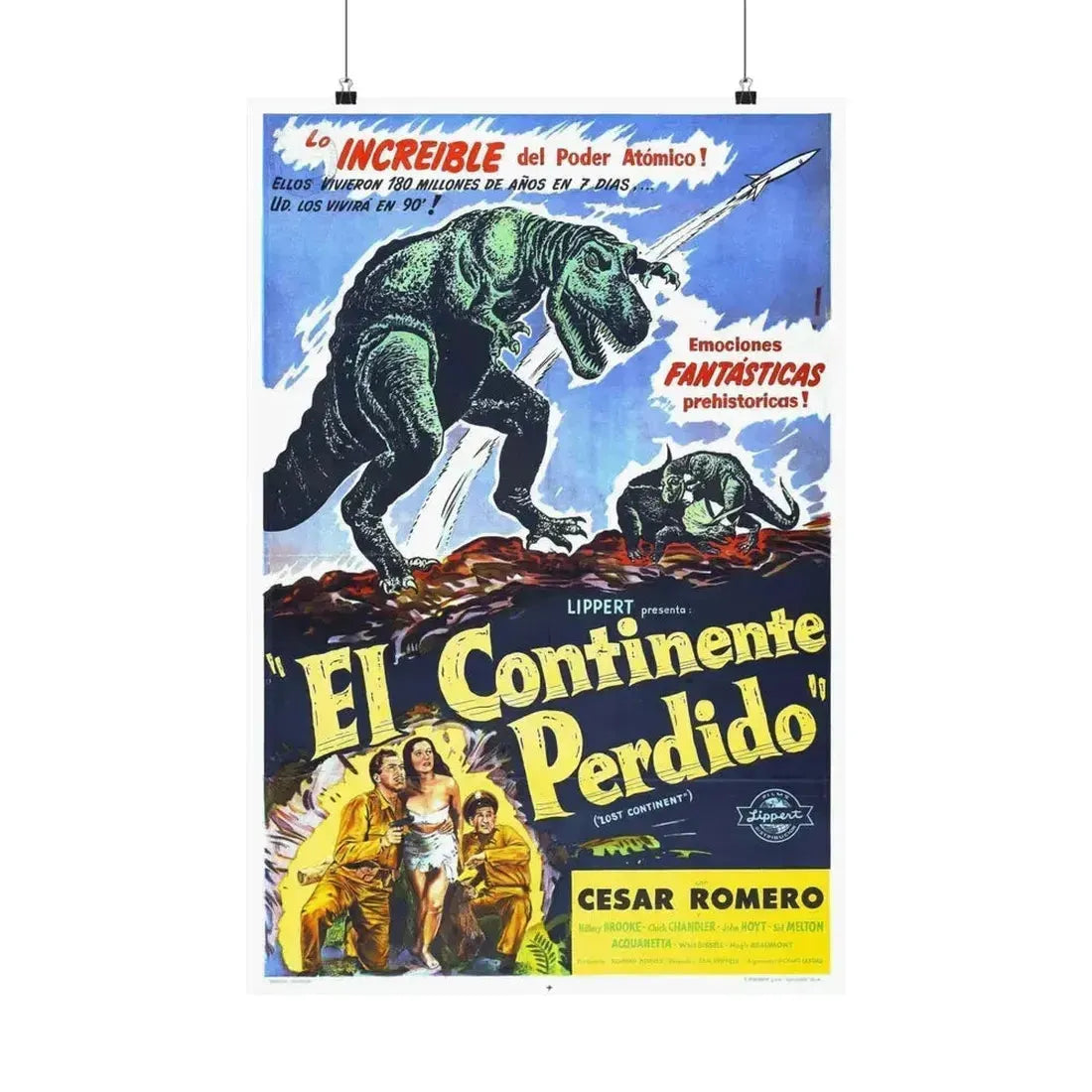 LOST CONTINENT (SPANISH) 1951 - Paper Movie Poster 20″ x 30″ Matte - The Sticker Space