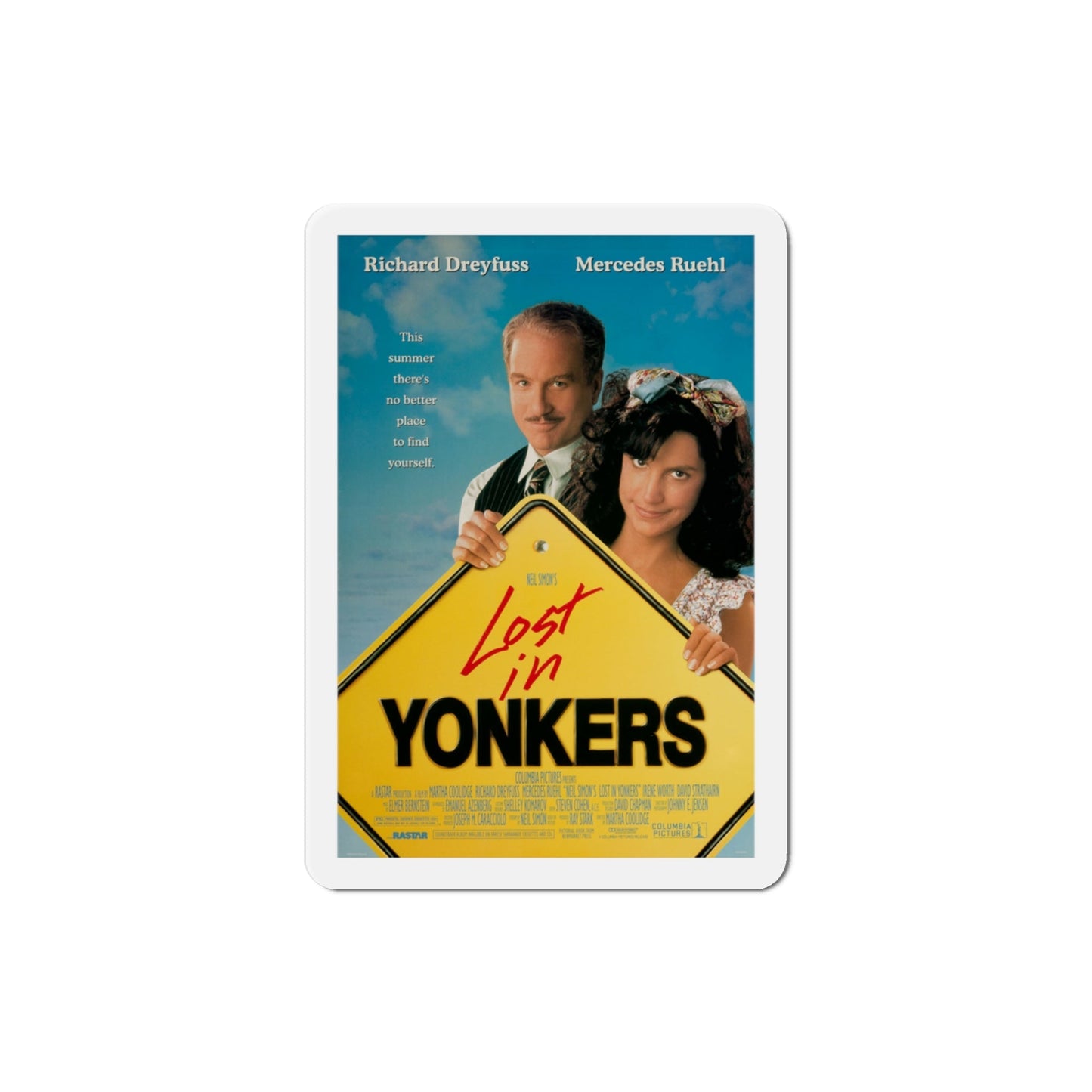 Lost in Yonkers 1993 Movie Poster Die-Cut Magnet-3" x 3"-The Sticker Space