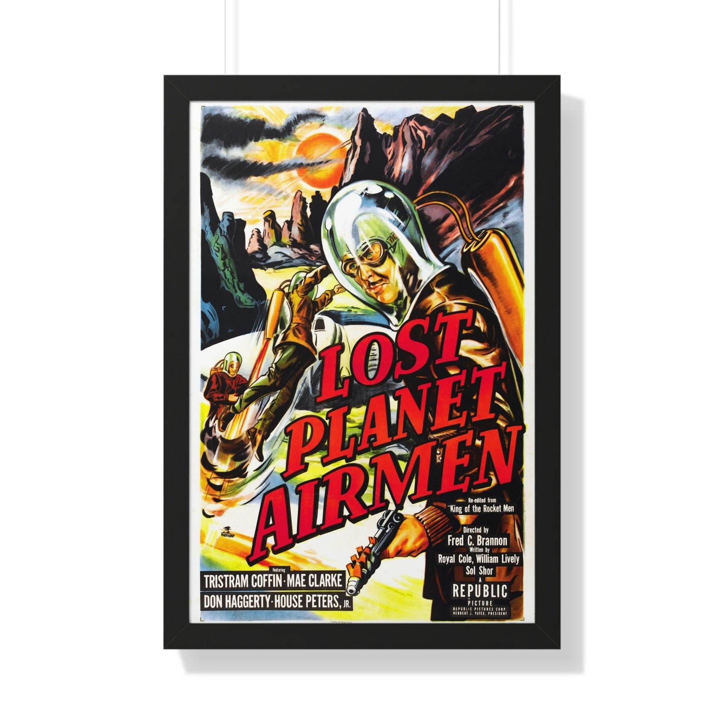 LOST PLANET AIRMEN 1951 - Framed Movie Poster-20" x 30"-The Sticker Space