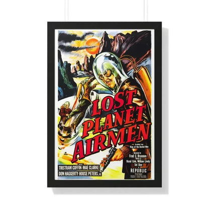 LOST PLANET AIRMEN 1951 - Framed Movie Poster 20" x 30" Black - The Sticker Space