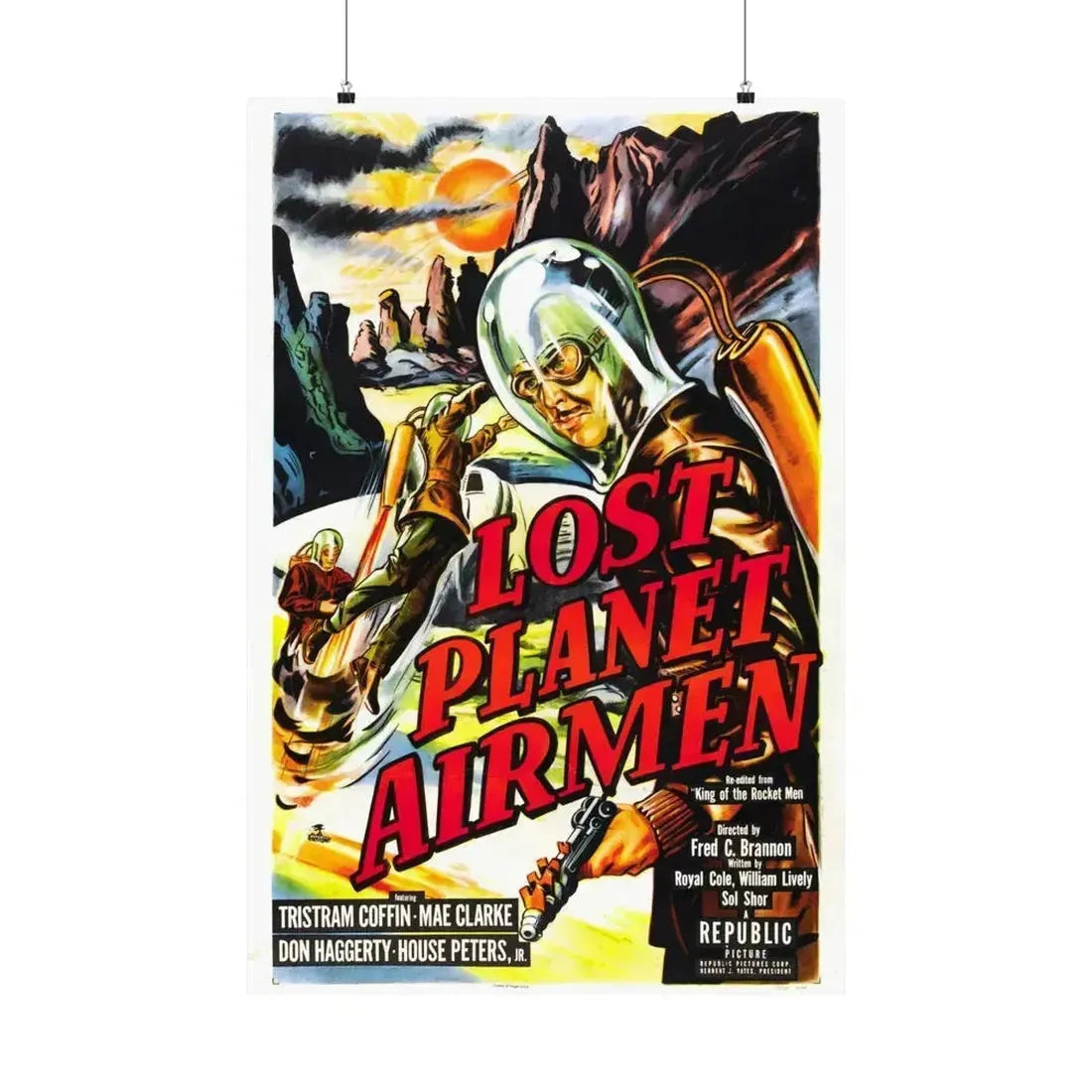 LOST PLANET AIRMEN 1951 - Paper Movie Poster 24″ x 36″ Matte - The Sticker Space