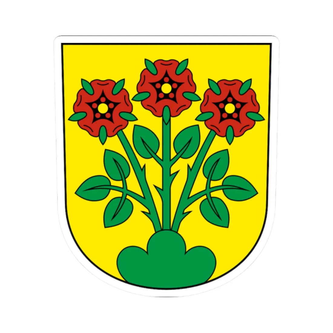 Lostorf-blazon (Switzerland) (Coat of Arms) STICKER Vinyl Kiss-Cut Decal 2 Inch White - The Sticker Space