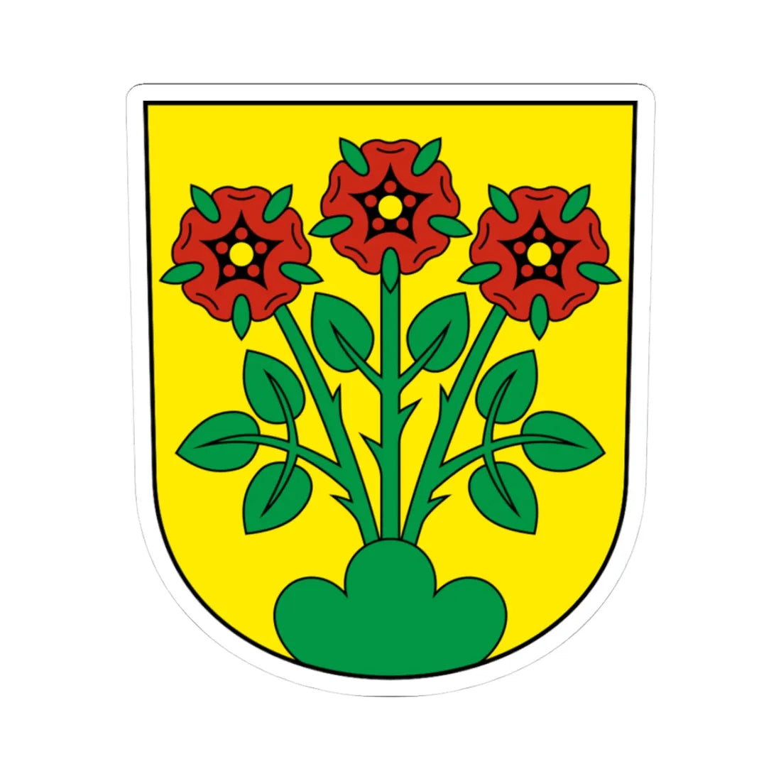 Lostorf-blazon (Switzerland) (Coat of Arms) STICKER Vinyl Kiss-Cut Decal 3 Inch White - The Sticker Space