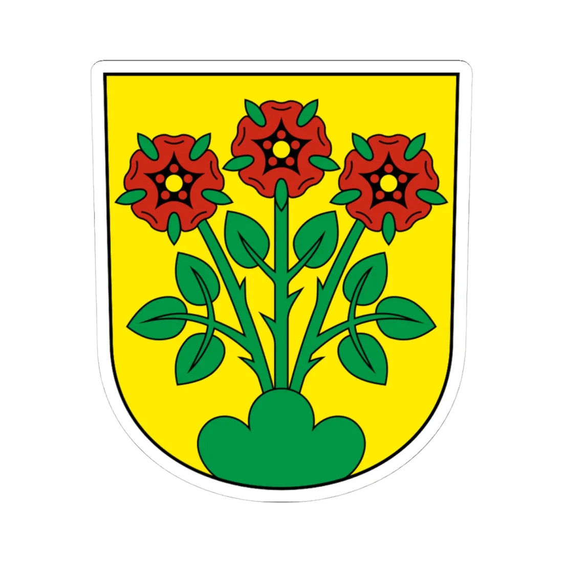 Lostorf-blazon (Switzerland) (Coat of Arms) STICKER Vinyl Kiss-Cut Decal 4 Inch White - The Sticker Space