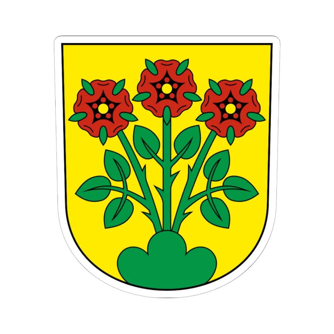 Lostorf-blazon (Switzerland) (Coat of Arms) STICKER Vinyl Kiss-Cut Decal 6 Inch White - The Sticker Space