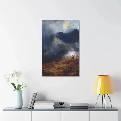 Louis Bosworth Hurt (1856-1929) After The Shower - A Highland Brae - Canvas Wall Art - The Sticker Space