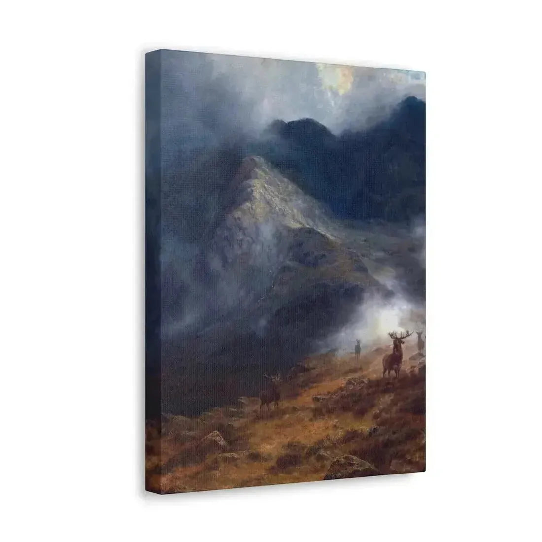 Louis Bosworth Hurt (1856-1929) After The Shower - A Highland Brae - Canvas Wall Art - The Sticker Space