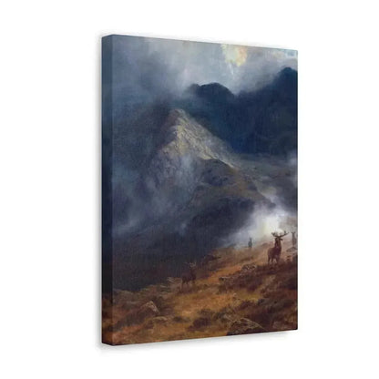 Louis Bosworth Hurt (1856-1929) After The Shower - A Highland Brae - Canvas Wall Art - The Sticker Space