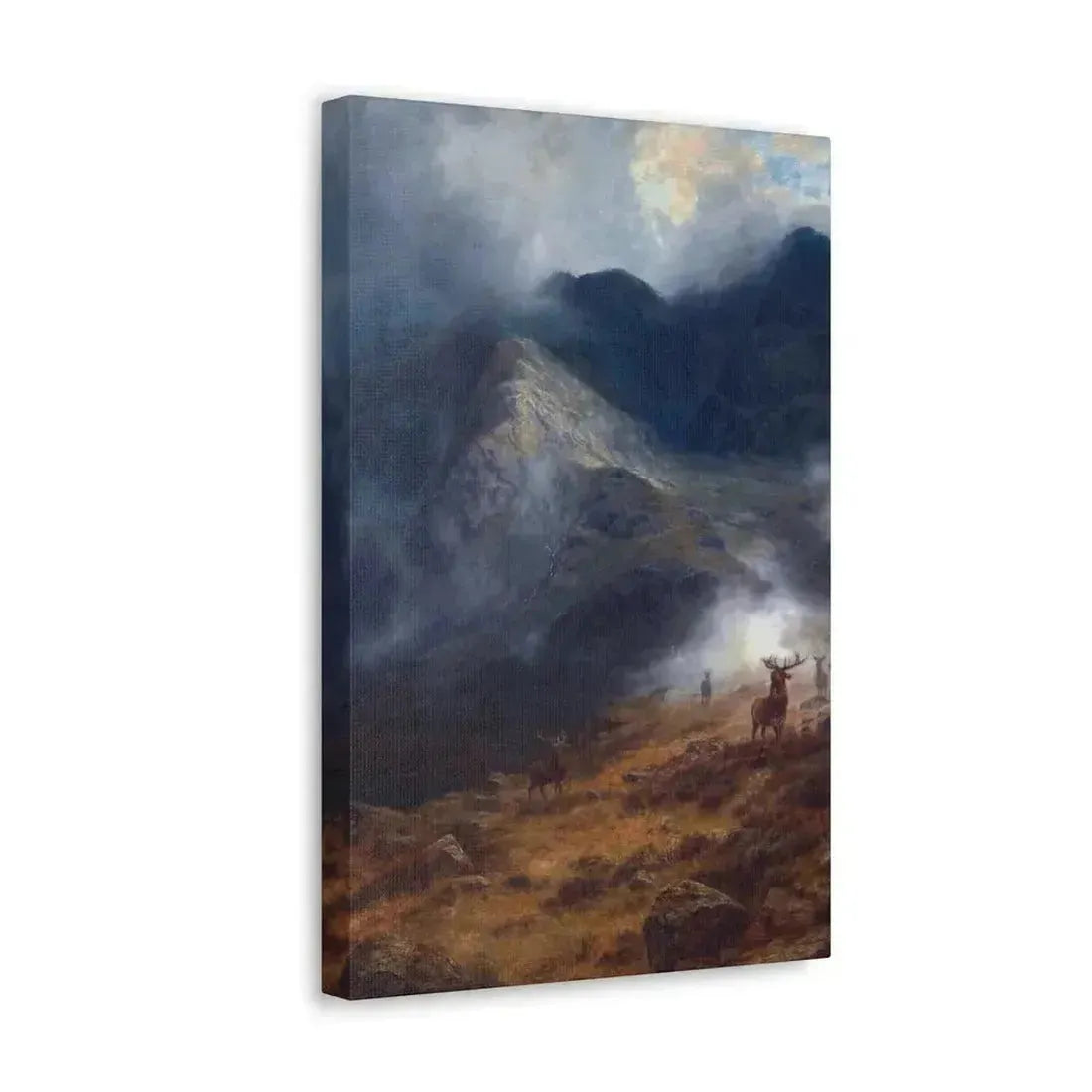 Louis Bosworth Hurt (1856-1929) After The Shower - A Highland Brae - Canvas Wall Art - The Sticker Space