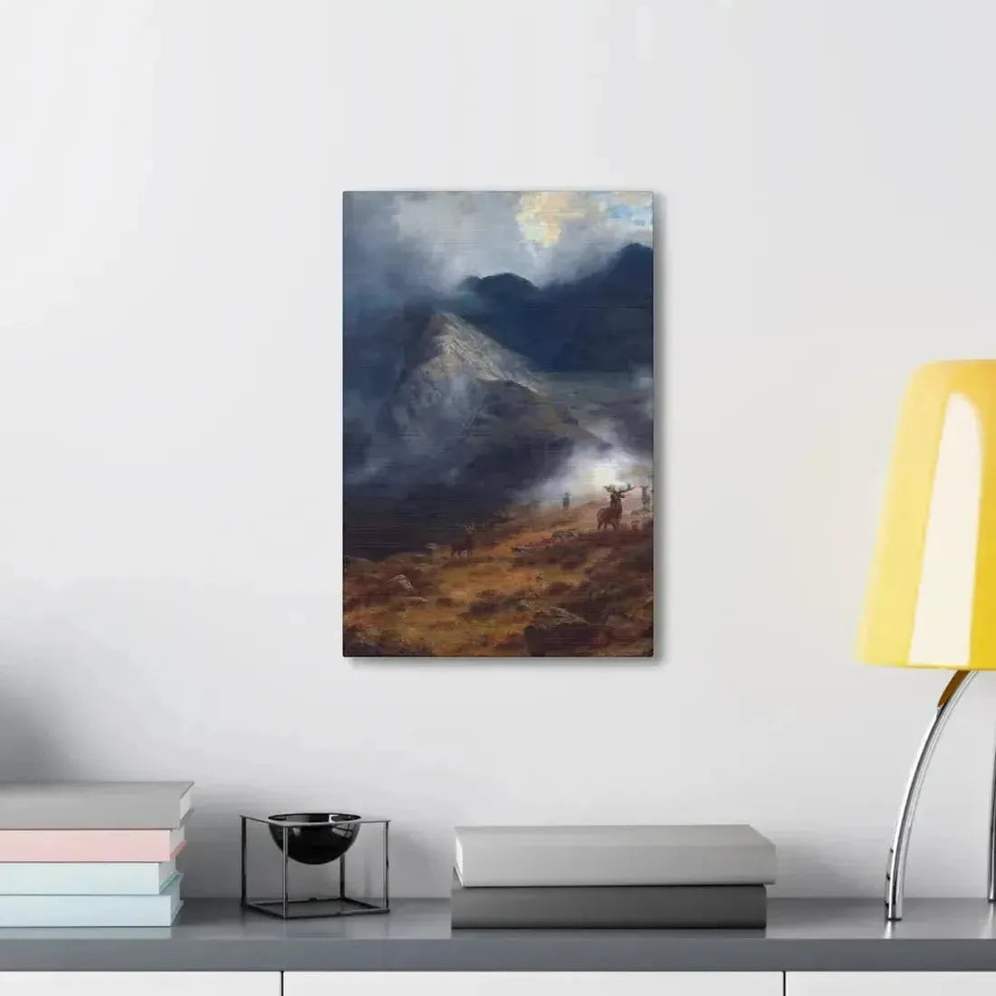 Louis Bosworth Hurt (1856-1929) After The Shower - A Highland Brae - Canvas Wall Art - The Sticker Space