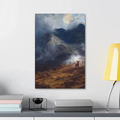 Louis Bosworth Hurt (1856-1929) After The Shower - A Highland Brae - Canvas Wall Art - The Sticker Space