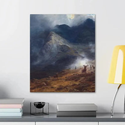 Louis Bosworth Hurt (1856-1929) After The Shower - A Highland Brae - Canvas Wall Art - The Sticker Space