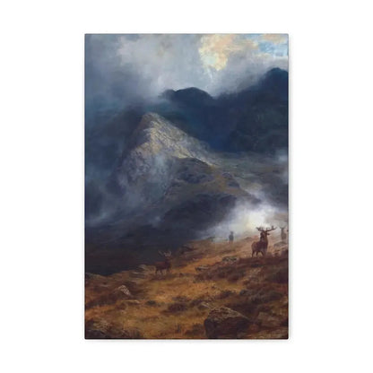 Louis Bosworth Hurt (1856-1929) After The Shower - A Highland Brae - Canvas Wall Art - The Sticker Space