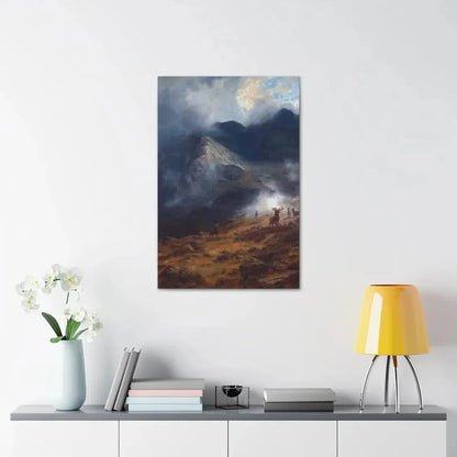 Louis Bosworth Hurt (1856-1929) After The Shower - A Highland Brae - Canvas Wall Art - The Sticker Space