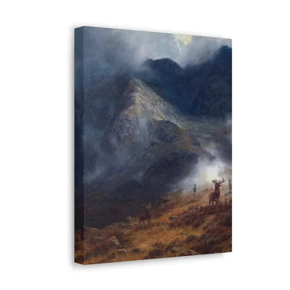 Louis Bosworth Hurt (1856-1929) After The Shower - A Highland Brae - Canvas Wall Art - The Sticker Space