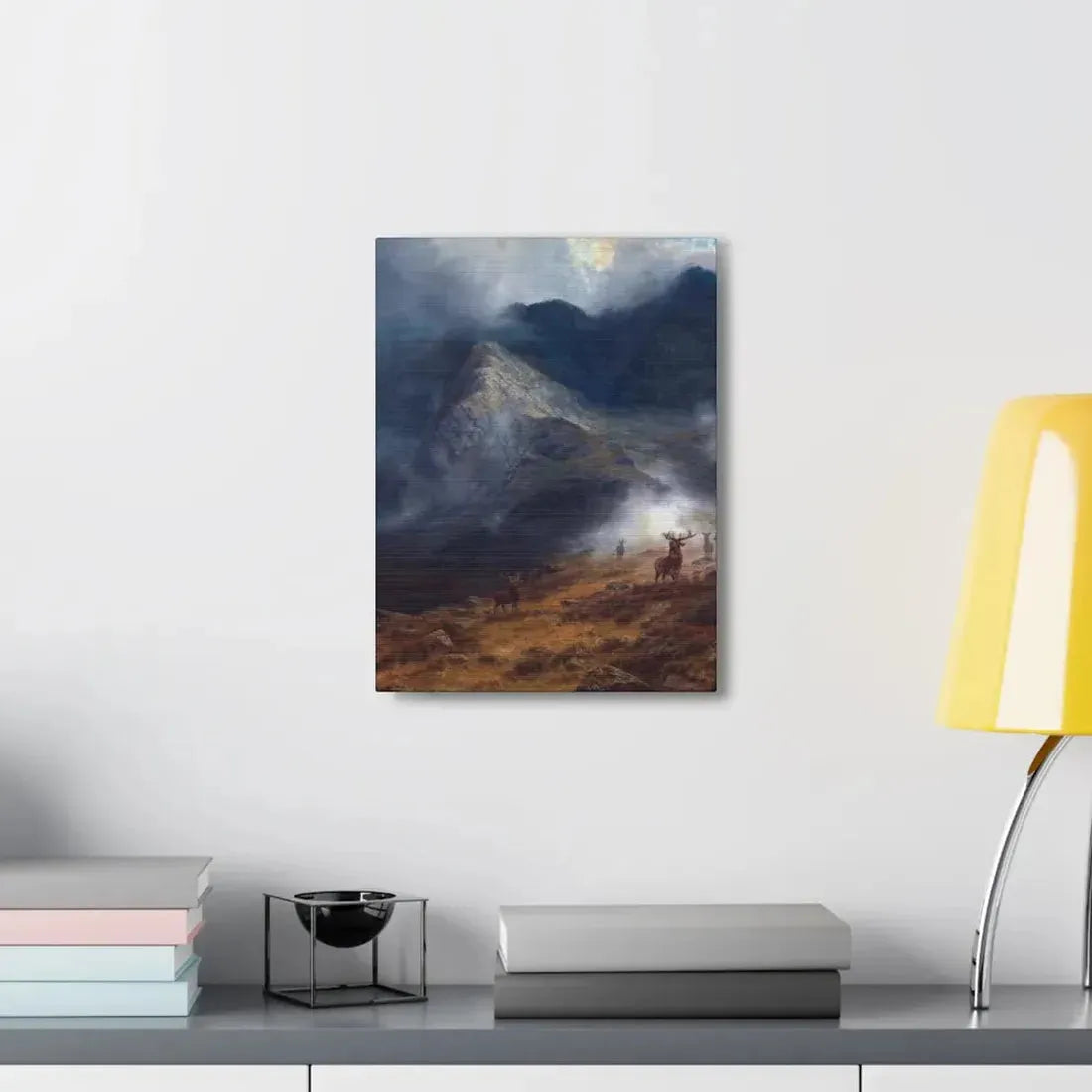 Louis Bosworth Hurt (1856-1929) After The Shower - A Highland Brae - Canvas Wall Art - The Sticker Space