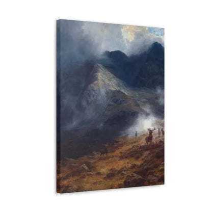 Louis Bosworth Hurt (1856-1929) After The Shower - A Highland Brae - Canvas Wall Art - The Sticker Space