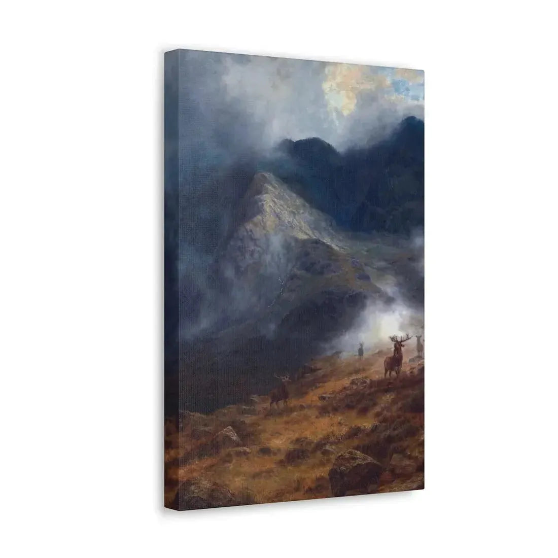 Louis Bosworth Hurt (1856-1929) After The Shower - A Highland Brae - Canvas Wall Art - The Sticker Space