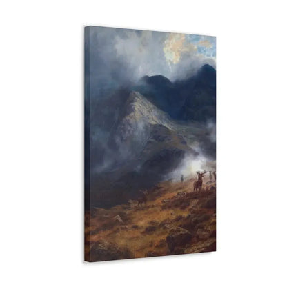 Louis Bosworth Hurt (1856-1929) After The Shower - A Highland Brae - Canvas Wall Art - The Sticker Space