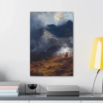 Louis Bosworth Hurt (1856-1929) After The Shower - A Highland Brae - Canvas Wall Art - The Sticker Space