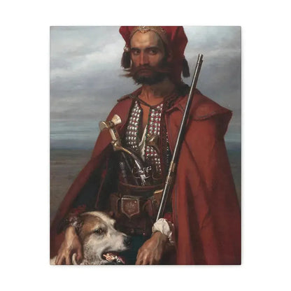 Louis Gallet (1810-1887) Sentinel, the Croat 1854 - Canvas Wall Art 16″ x 20″ 1.25" - The Sticker Space